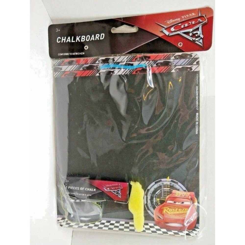 Disney Cars Chalkboard Chalk Eraser 8.5 X 7 inches New